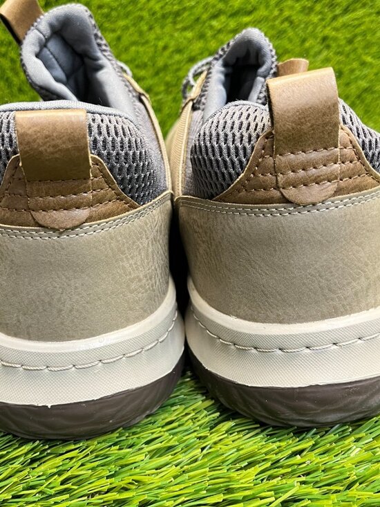 Skechers Delson Camben Mens Size 14 Taupe White Athletic Walking Shoes Sneakers main image 4